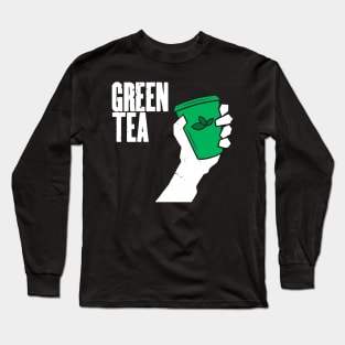 Funny Green Tea Punk Band Logo Parody For Tea Drinkers Long Sleeve T-Shirt